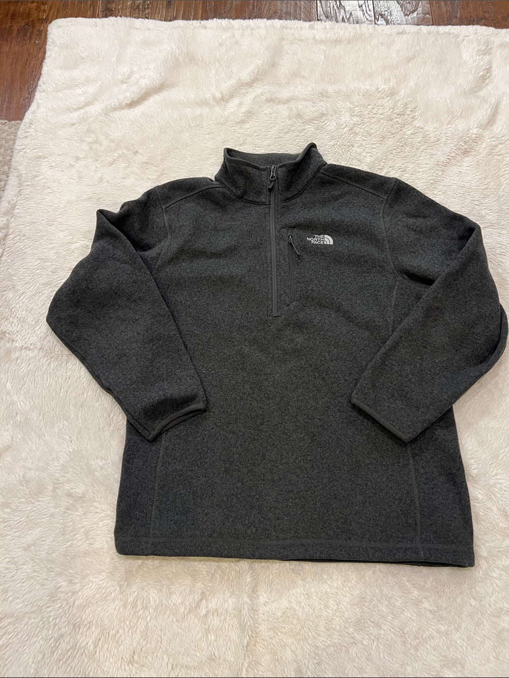 The North Face Gordon Lyons Quarter-Zip Fleece Jacket Gray Large